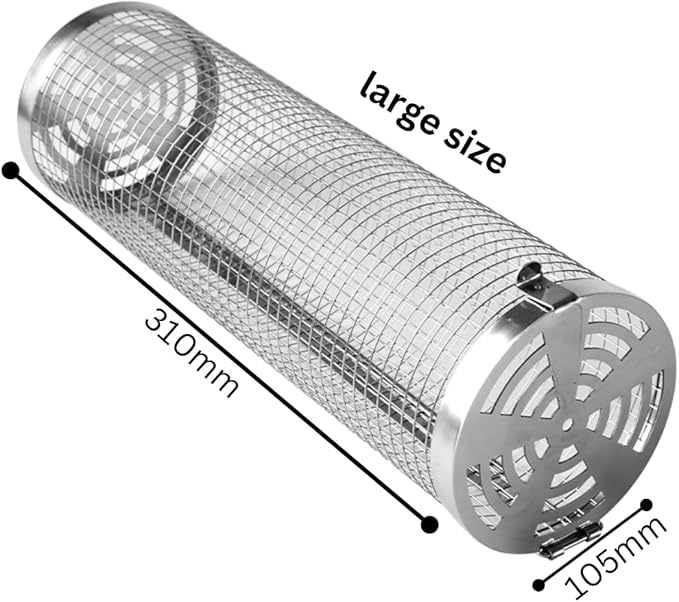 Rolling grilling basket set of-2 Perfect for home grilling BBQ grill parties camping and outdoor cookouts premium stainless steel Long lasting performance.