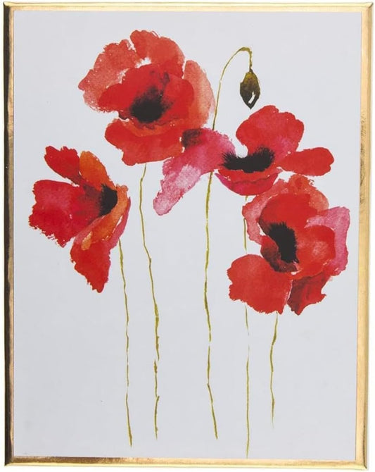 Graphique Watercolor Flowers Greeting Cards | 20 Pack | All Occasion Blank Note Cards with Envelopes | 4 Assorted Floral Designs with Gold Foil Borders | Boxed Set for Personalized Notes | 4.25" x 6"