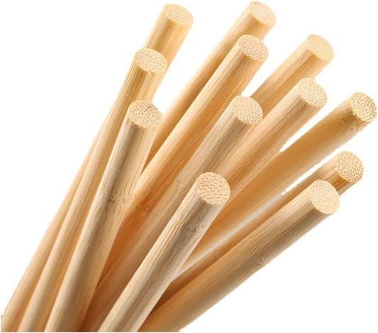 HOPELF 50PCS Bamboo Dowel Rods - 1/2 x 17.5 Inch Craft Sticks - Pack of 50