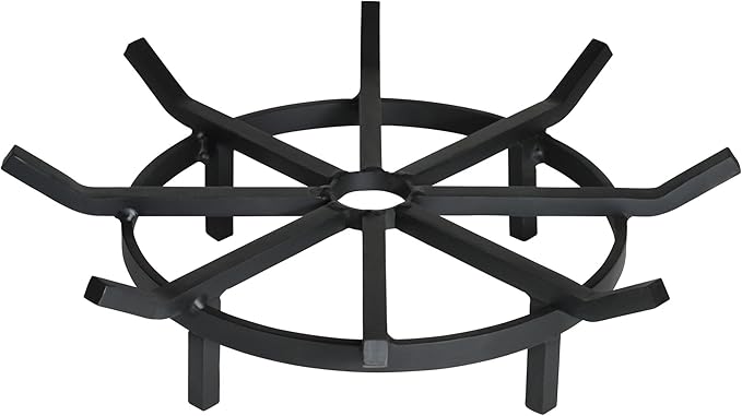 SteelFreak Super Heavy Duty Wagon Wheel Firewood Grate for Fire Pit - Made in The USA (24 Inch)