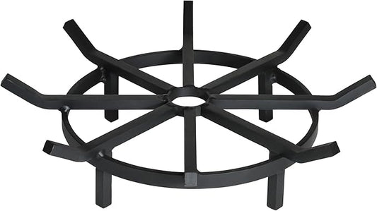 SteelFreak Super Heavy Duty Wagon Wheel Firewood Grate for Fire Pit - Made in The USA (24 Inch)