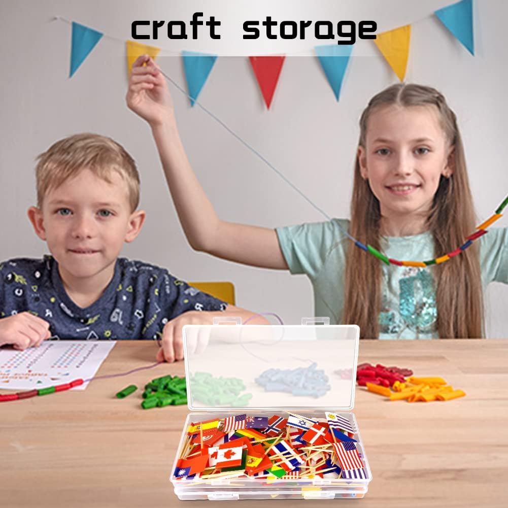 DUOFIRE Small Plastic Box Organizer Box Small Plastic Storage containers Small Plastic case for Storage Pencils and Art Supply Storage Organizer Rectangle(7.7 x 4.1 x 0.9inch) 2 Pack