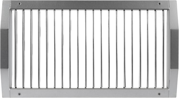 Repa Market 17" x 9" Inch Air Exhaust Grille for Round Ducts - Adjustable Louvre Blades - Galvanized Air Supply Vent Cover - Side Fit Round Surface Canal Ducting from 19.68" to 55" Inches