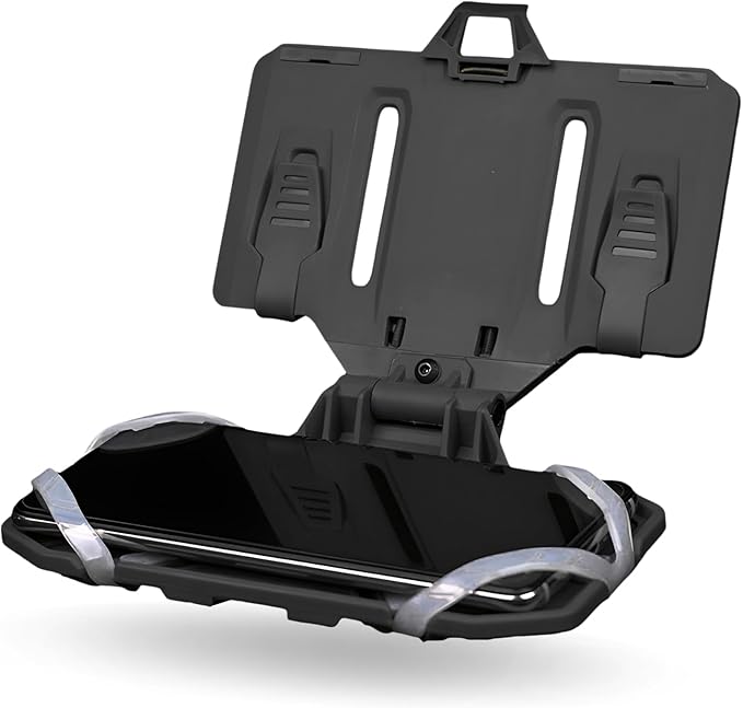 Let Me Be Tactical Plate Carrier Molle Phone Carrier Vest Attachments, Outdoor Universal Foldable Phone Chest Holder, Chest Rig Mount Navigation Board for 4.7"-6.7" Screen (FoldPanel-Black)
