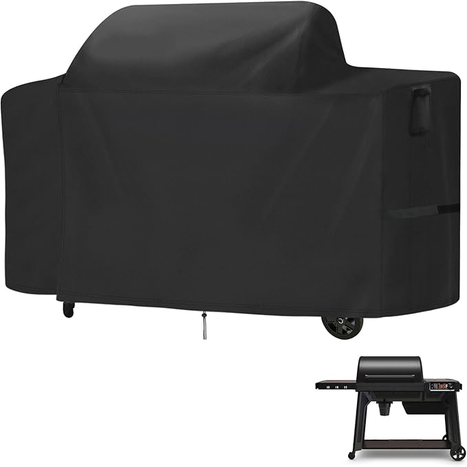 Smoker Cover for Traeger Woodridge Pro/Elite,Waterproof Grill Accessories for Traeger Woodridge Pro,Heavy Duty Windproof Wood Ridge Elite Pellet Grill Cover,68" W x 28" D x 45.7" H