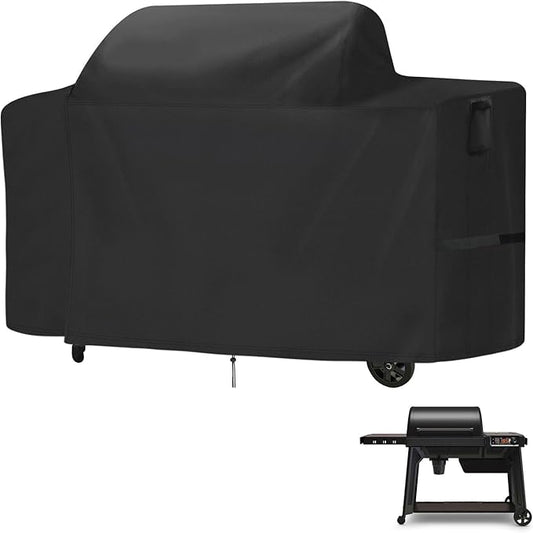 Smoker Cover for Traeger Woodridge Pro/Elite,Waterproof Grill Accessories for Traeger Woodridge Pro,Heavy Duty Windproof Wood Ridge Elite Pellet Grill Cover,68" W x 28" D x 45.7" H