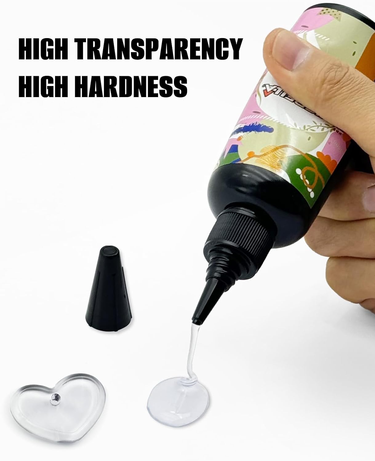 Visbella UV Resin Making Kit, Fast Curing Hard Type Clear Resin with UV Light Lamp, Molds for Necklace, Keychains, Craft Jewelry