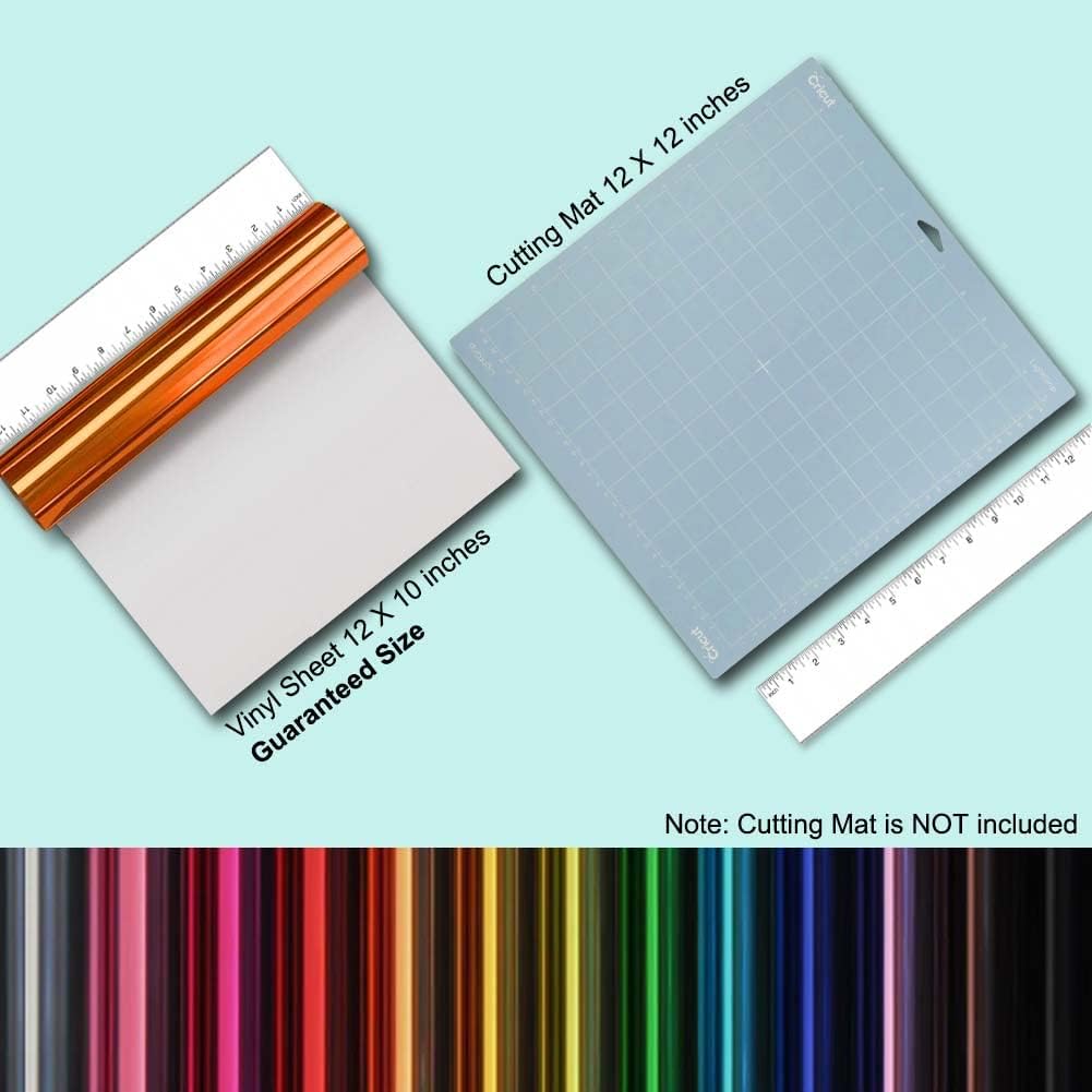 Tvinyl Warehouse Orange Foil HTV Metallic Heat Transfer Vinyl Roll 12" x 6FT for All Cutter Machine