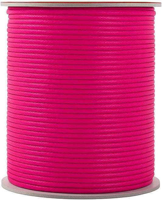 Mandala Crafts 2mm 109 Yards Hot Pink Cotton Waxed Cord for Jewelry Making Bracelet Cord Waxed String - Beading String Thread Jewelry Cords for Necklaces String