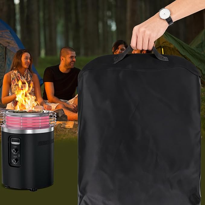 Fire Cover for Ninja Fireside360: Outdoor Heavy Duty 600D Oxford with PVC Backing, Waterproof & Dustproof, Dual Handles, Dual Drawstring Hem, Fits for Fireside360 Fire Pit