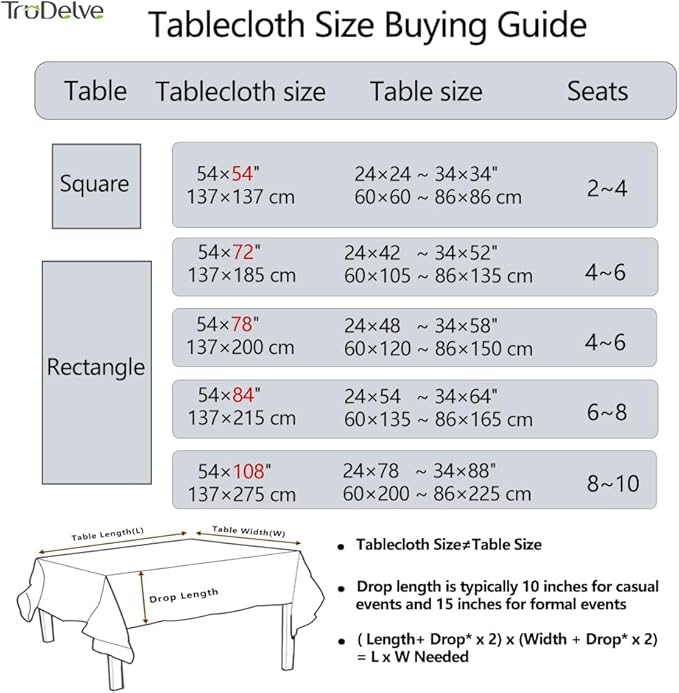TruDelve Heavy Duty Vinyl Tablecloth with Flannel Backing Plastic Tablecloths for Rectangle Tables Outdoor Table Cover Waterproof (108'' x 54'', Birds-1)
