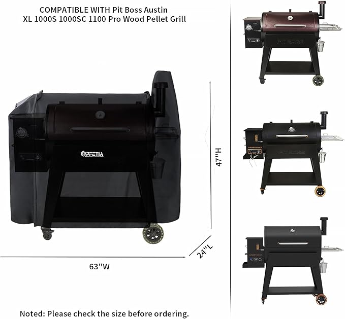 Grill Cover for Pit Boss Grill Cover, Austin XL,1000S, 1000SC, 1000SQ, 1000SC2, 1100 Pro, 1000/1100/1150/1500 Series, 1000 Series Wood Pellet Grills, 600D Waterproof Pit Boss Accessories