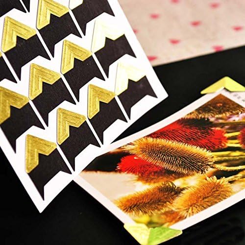 360 Count Self-Adhesive Acid Free Photo Corners for Scrapbooks Memory Books (Gold)