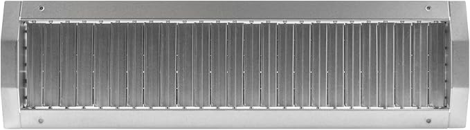 Repa Market 21" x 5" Inch Air Grille for Round Spiral Ducts - Adjustable Double Louvre Blade - Galvanized Ventilation Cover - Side Fit Round Surface Canal Ducting from 9.84" to 35.43" Inches