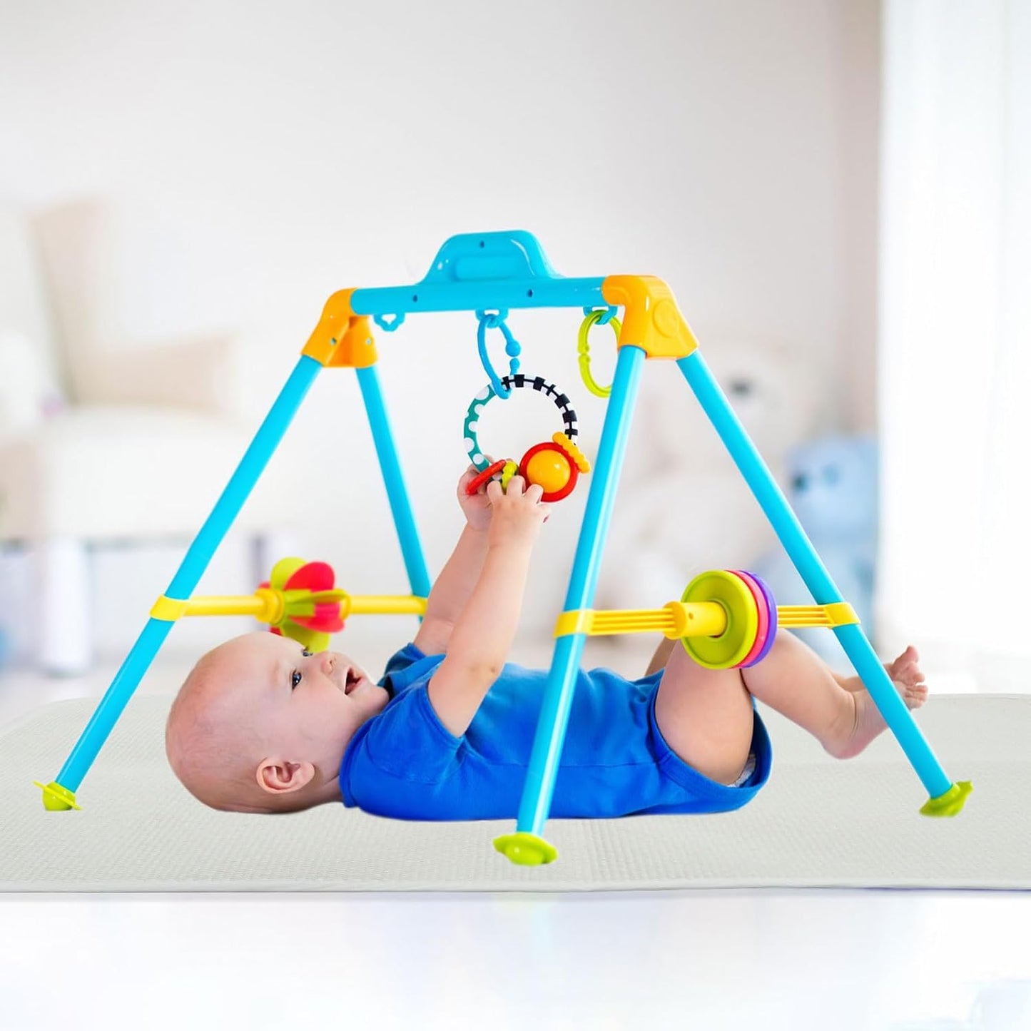 MEYOR Montessori Mat Children Playing Mat 27.6"x43.3" Montessori Work Rugs Cotton Hand Woven Rug（Large）