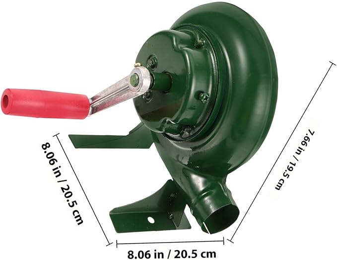 Manual Hand Crank Air Fire Blower Iron Barbecue Fan for Outdoor Grill Camping Picnic Portable Stove Fire Pit Tool