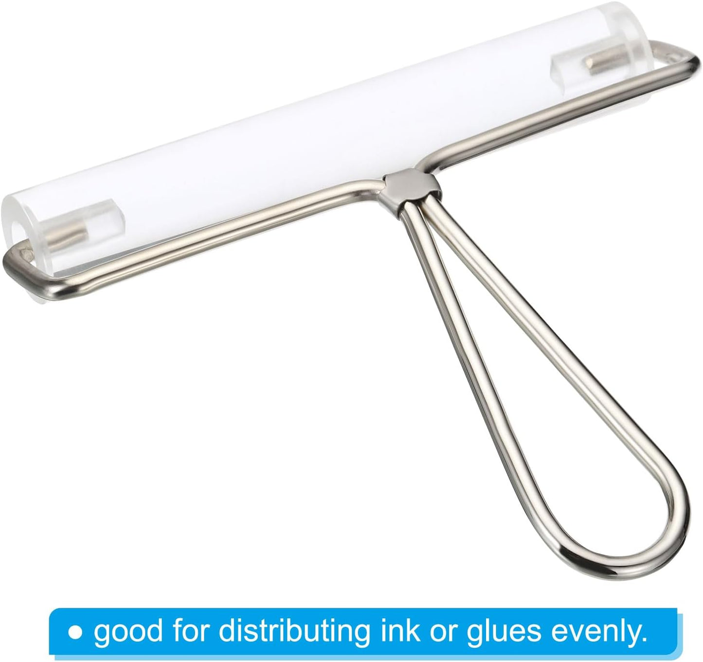 PATIKIL 6 Inch Acrylic Roller Brayer, Clay Rolling Pin Tools with Steel Handle for Wallpaper Printing Printmaking Ink Stamping Tape Construction