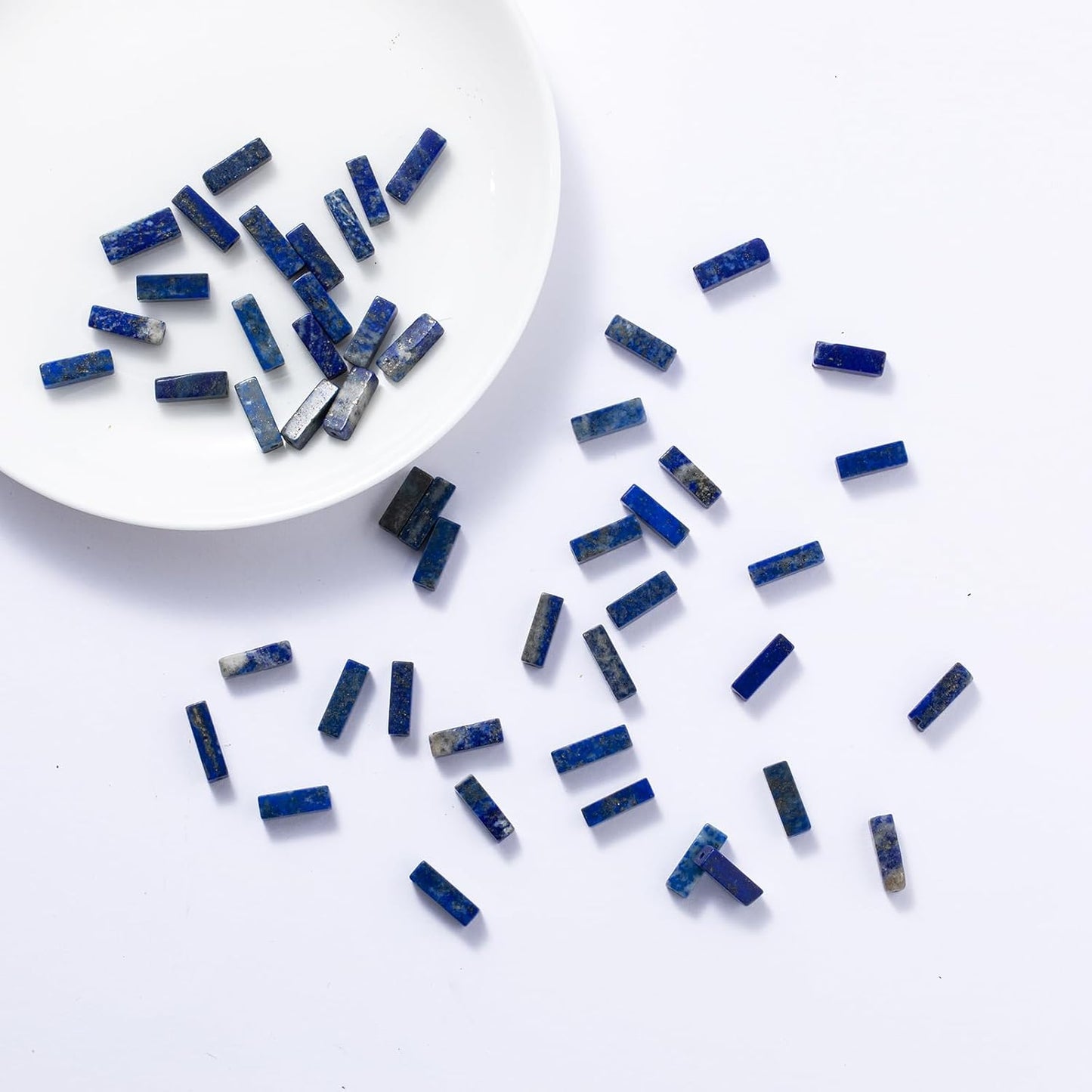 Natural Lapis Lazuli Rectangle Tube Beads 4x13mm 38cm/str Loose Semi Gemstone Stone Beads for Making Bracelets Necklace Earrings