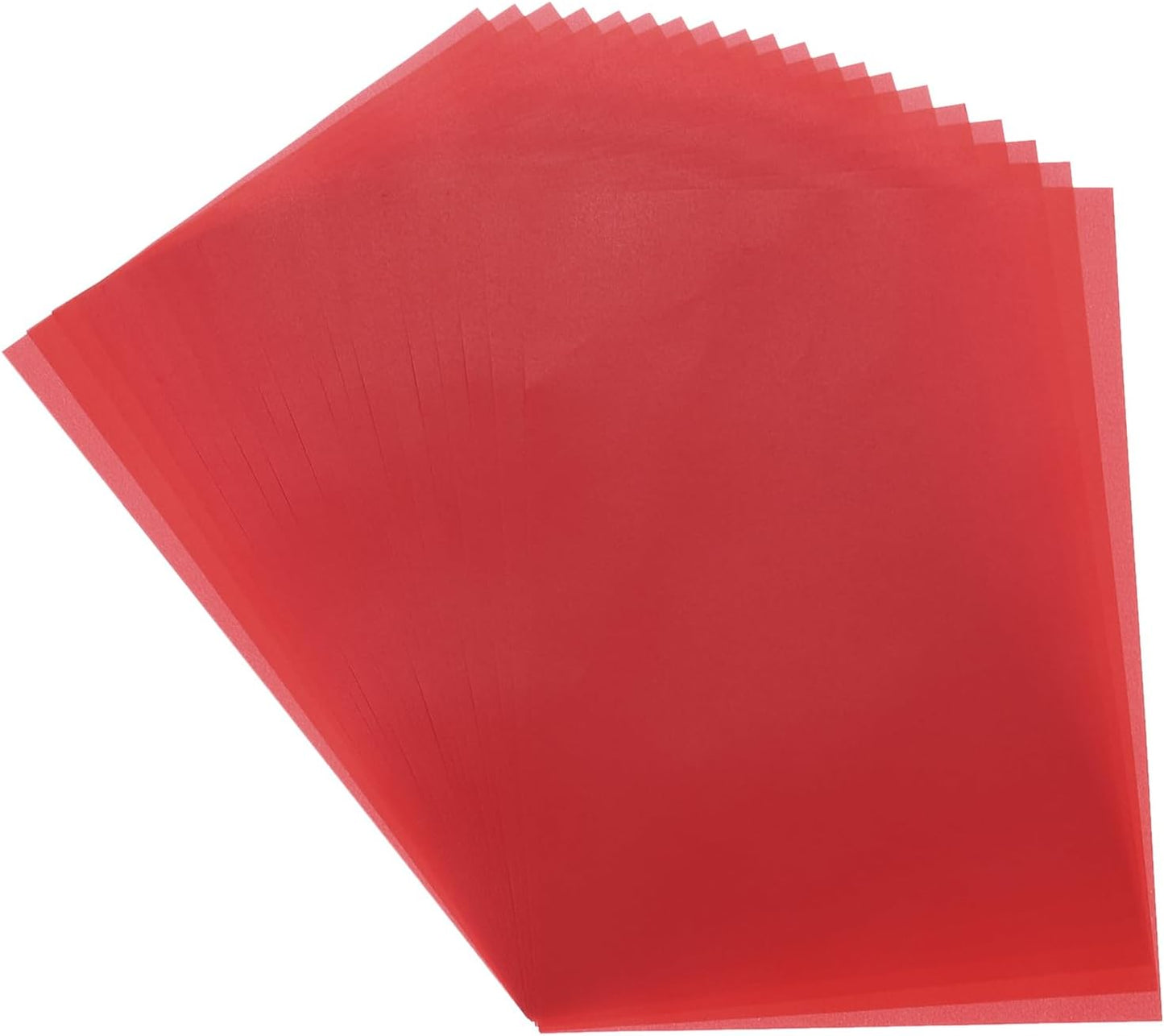 MECCANIXITY Colored Vellum Paper, 50 Sheet Deep Red Transparency 11.7 x 8.2 Printable Vellum Paper, Translucent Vellum Sheets for Printing Wedding Invitations, Ink Jet Laser Printer