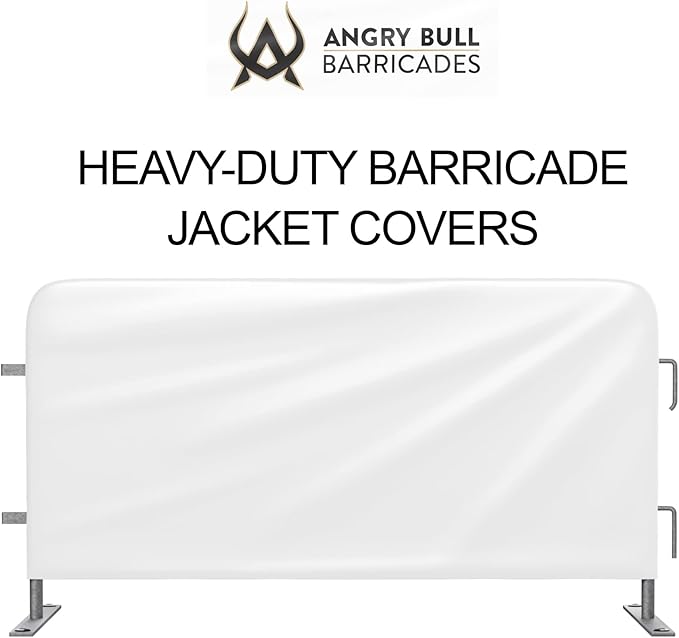 Heavy Duty Portable Crowd Control 8ft Barricade Jacket Cover - Angry Bull Barricades