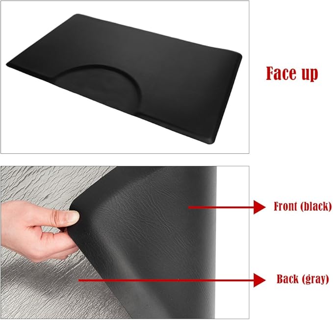 3' x 5' Salon Anti Fatigue Mat for Hair Stylist 7/8'' Thick, Rectangle Comfort Barber Shop Beauty Floor Mats Under Styling Chair