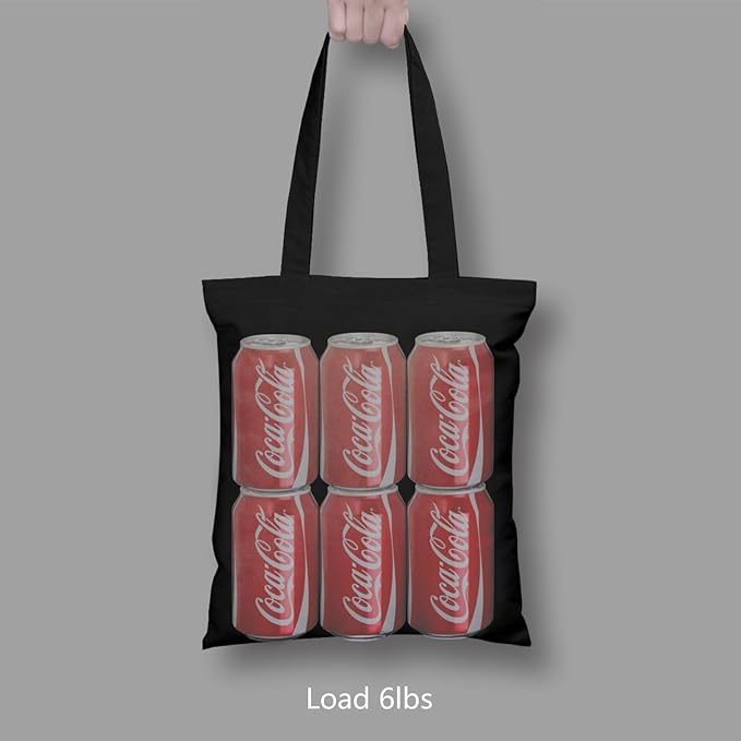 TOPDesign 10-Pack Economical 11.8"x13" Black Cotton Tote Bag, 5oz Lightweight Fabric, Small Reusable Grocery Shopping Cloth Bags, DIY Your Creative Designs