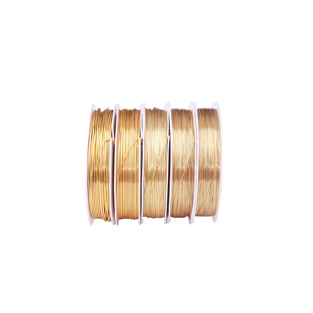 KC Gold Copper Wire 0.6mm Bead Cord for Bracelet Necklace Charm Beading Jewelry Making 16yard