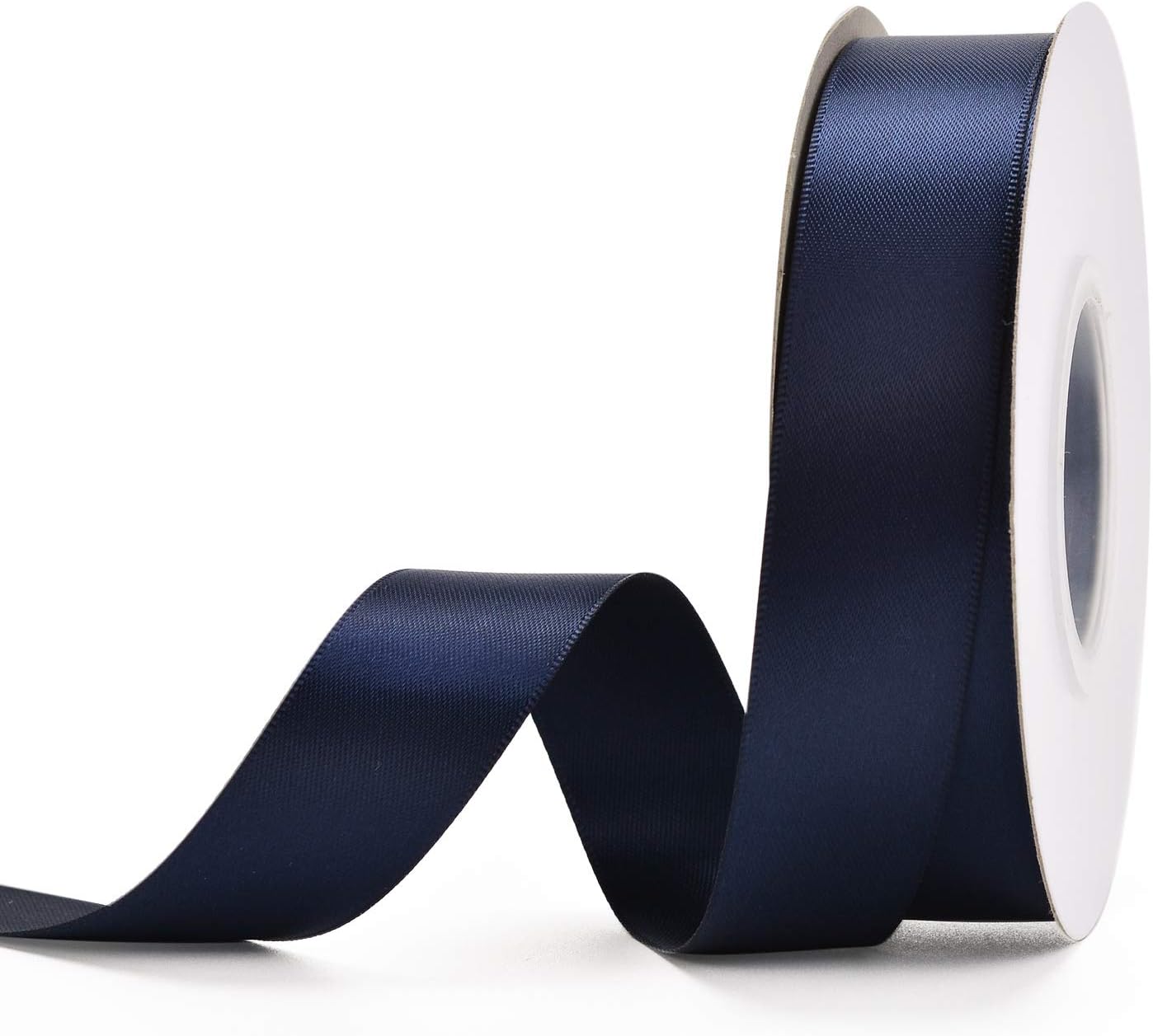 YAMA Navy Blue Double Face Satin Ribbon 7/8" 25 Yards Dark Blue Ribbon for Gift Wrapping Crafts Wreaths Hair Wedding Bridal Flower Bouquets Arrangement
