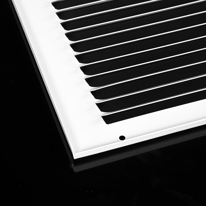 20x20 Return Air Grille (Duct Opening Size), Air Return Vent Cover, AC Vent Cover, Cold Air Return Vent Cover, Flat Return Air Grilles, Outer Dimensions:21.75"W x 21.75"H (20"W x 20"H, Duct Opening)