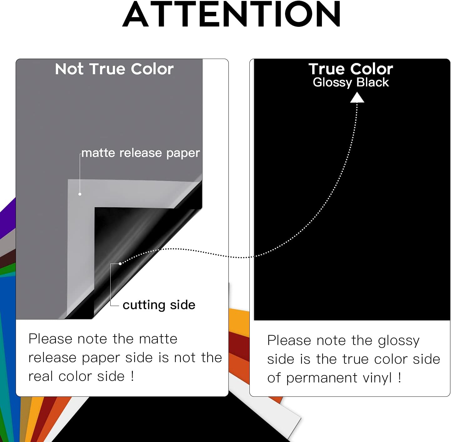 HTVRONT Black Permanent Vinyl, 12 Pack Black Vinyl for Cutting Machine - 10 Permanent Sheets 12" x 12"& 2 Transfer Tape Sheets for Party Decoration, Sticker, Craft Cutter, Car Decal (Glossy)