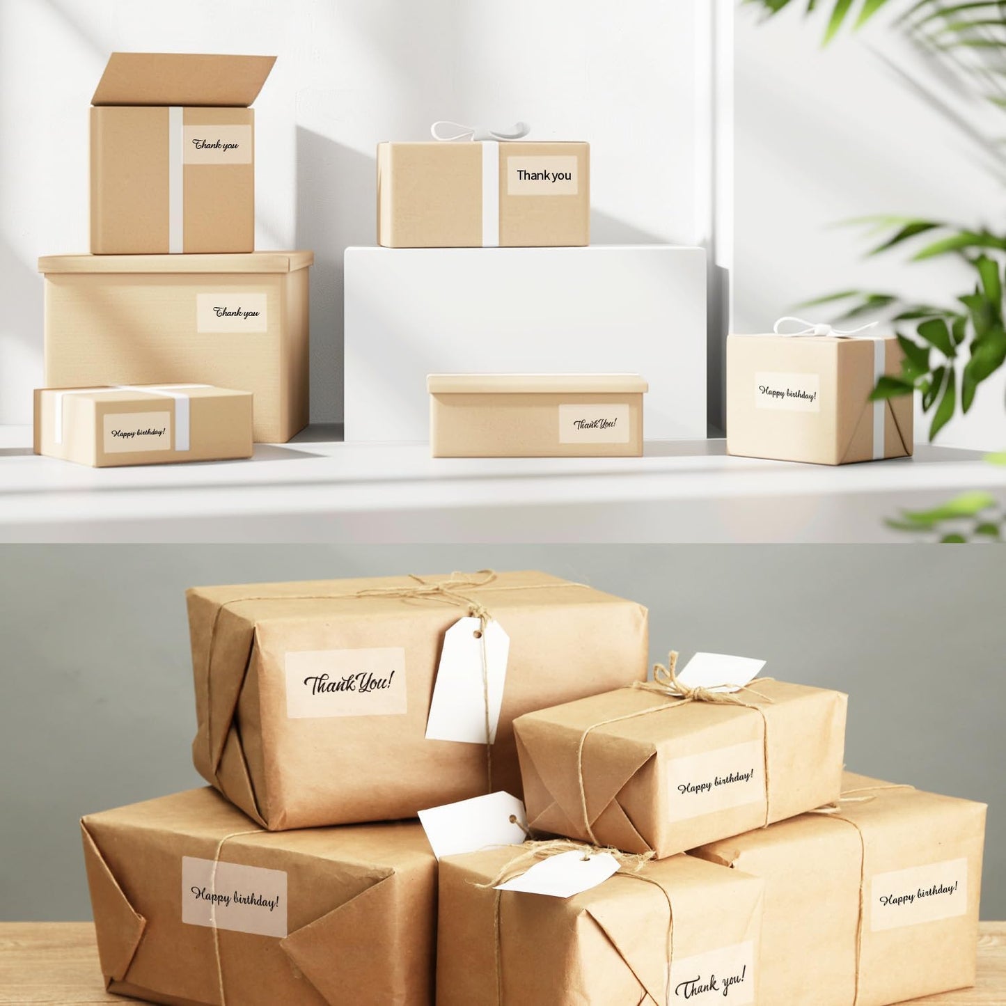 Transparent Thermal Labels Stickers, 2.25 x 1.25 Inch Clear Labels, Self-Adhesive Direct Thermal Stickers for Logo Design- Waterproof/ 200 Sheets