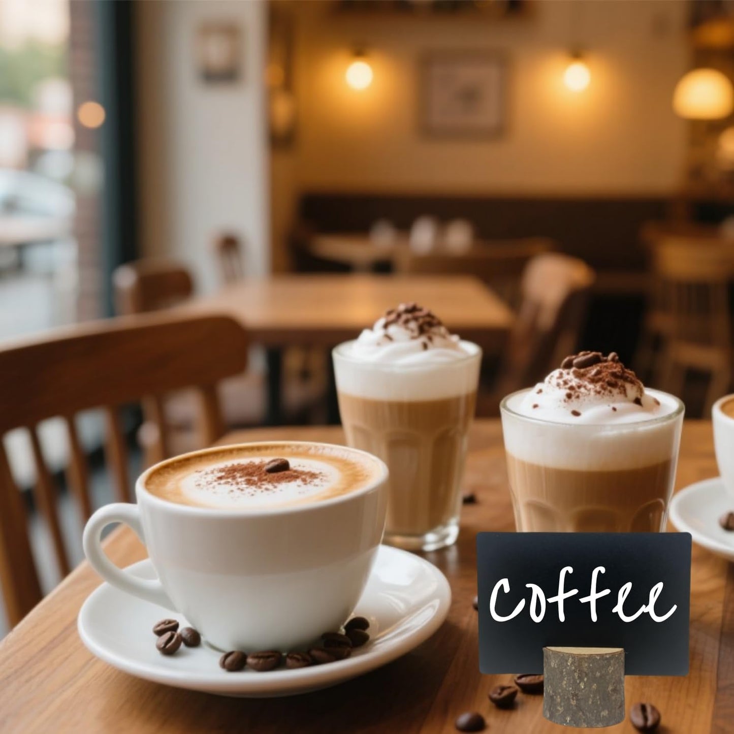 10 Pcs Mini Chalkboard Signs Small Chalkboard Label with Rustic Wood Stand, Food Labels for Party Buffet Wedding Birthday Party Bakery