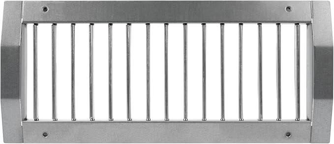 Repa Market 13" x 5" Inch Air Exhaust Grille for Round Ducts - Adjustable Louvre Blade - Galvanized Air Supply Vent Cover - Side Fit Round Surface Canal Ducting from 9.84" to 35.43" Inches