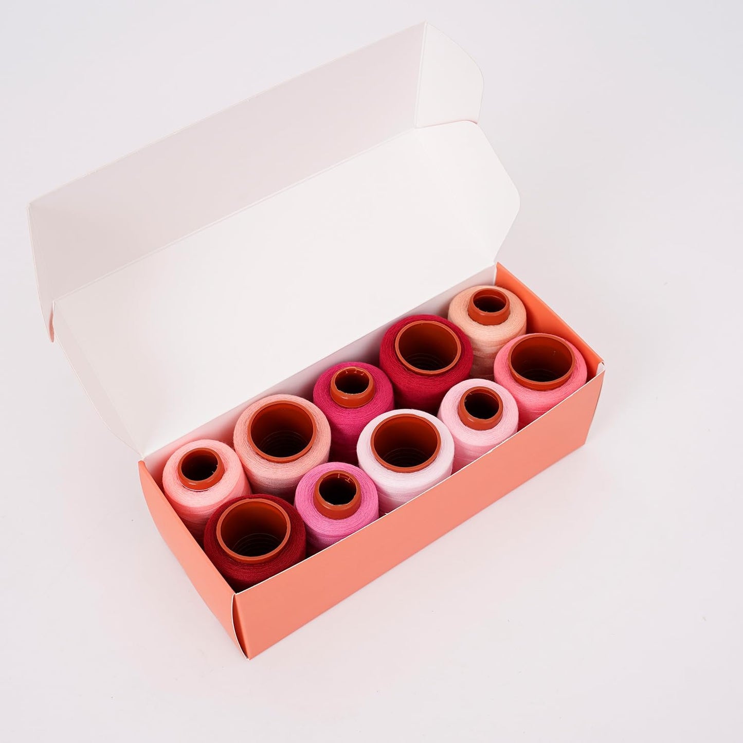 10 Pcs Sewing Thread, All Purpose Sewing Thread, 10 Spools Assorted Colors Each 800 Yards of Polyester Threads for Sewing Machine, Hand Stitching, Quilting, Serger (Pink Color System)