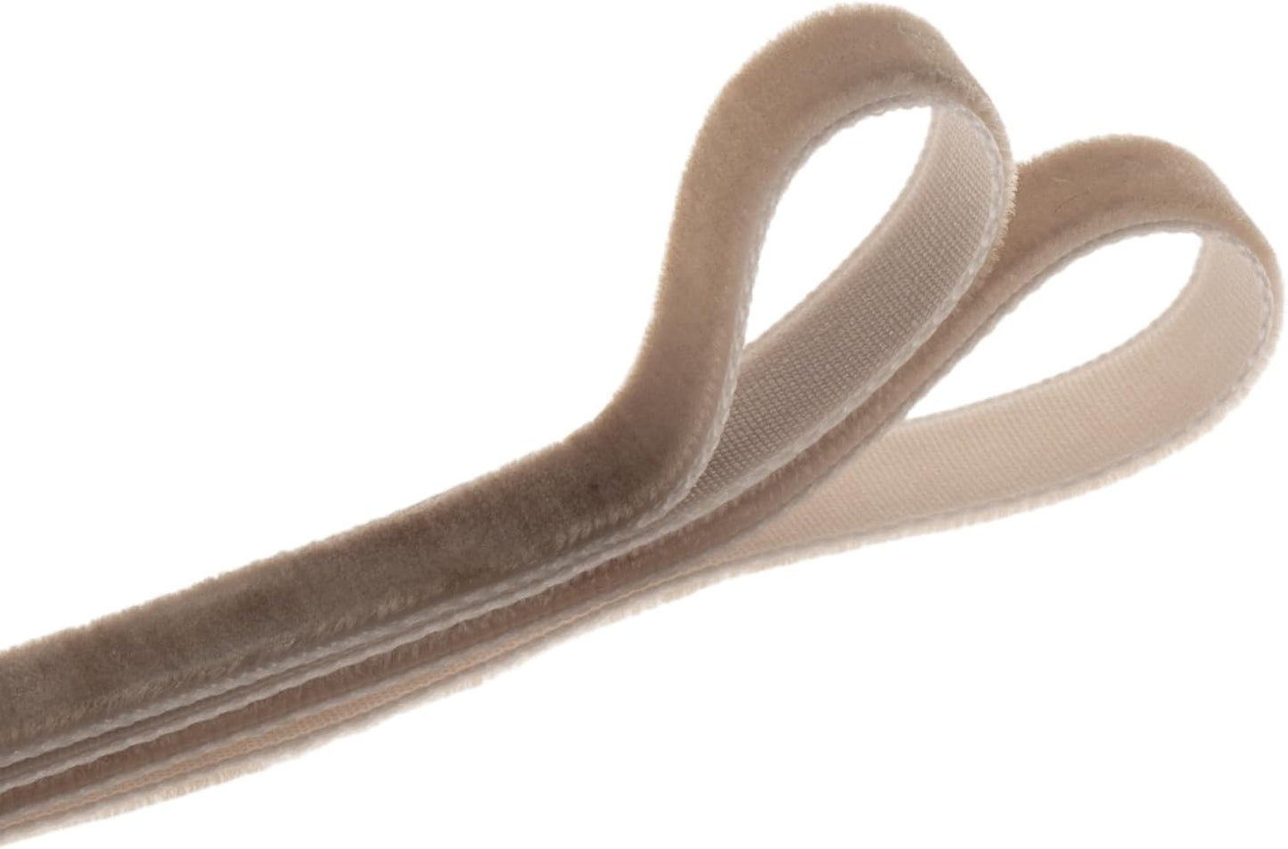 Vintage Camel Velvet Ribbon Christmas Ribbon for Gift Wrapping Crafts Christmas Tree Ornaments Garland Decorations, 5/8 Inch X 25Yd