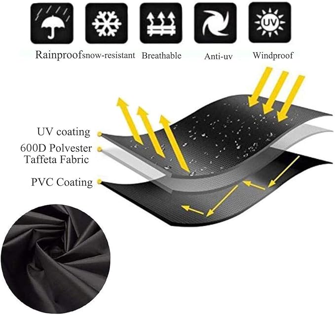 Grill Cover for Weber Round Grill Cover Water Proof Heavy Duty Outdoor Canvas BBQ Grill Cover Dome Smoker Cover (22 inch)