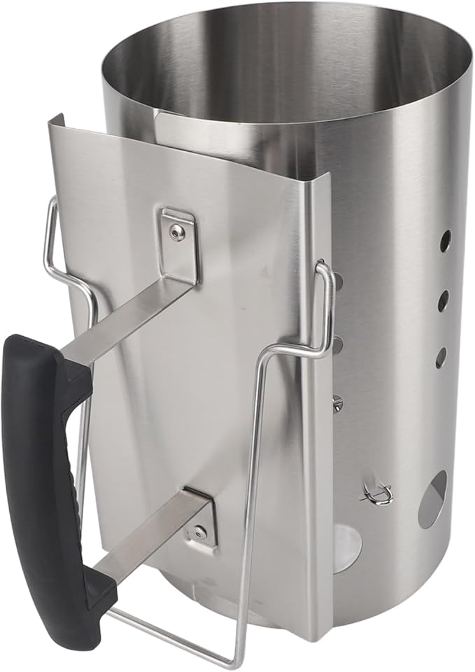Efficient Charcoal Starter, Stainless Steel Portable Chimney Starter for Barbecue, Camping, Picnic with Lightweight Design