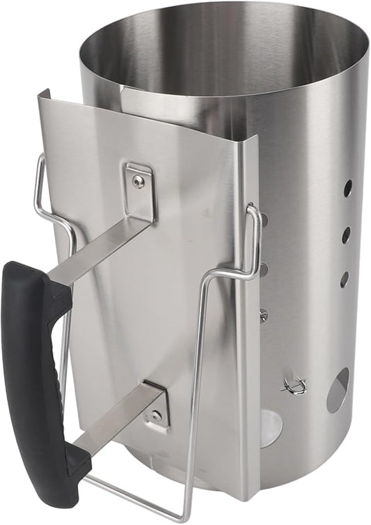 Efficient Charcoal Starter, Stainless Steel Portable Chimney Starter for Barbecue, Camping, Picnic with Lightweight Design