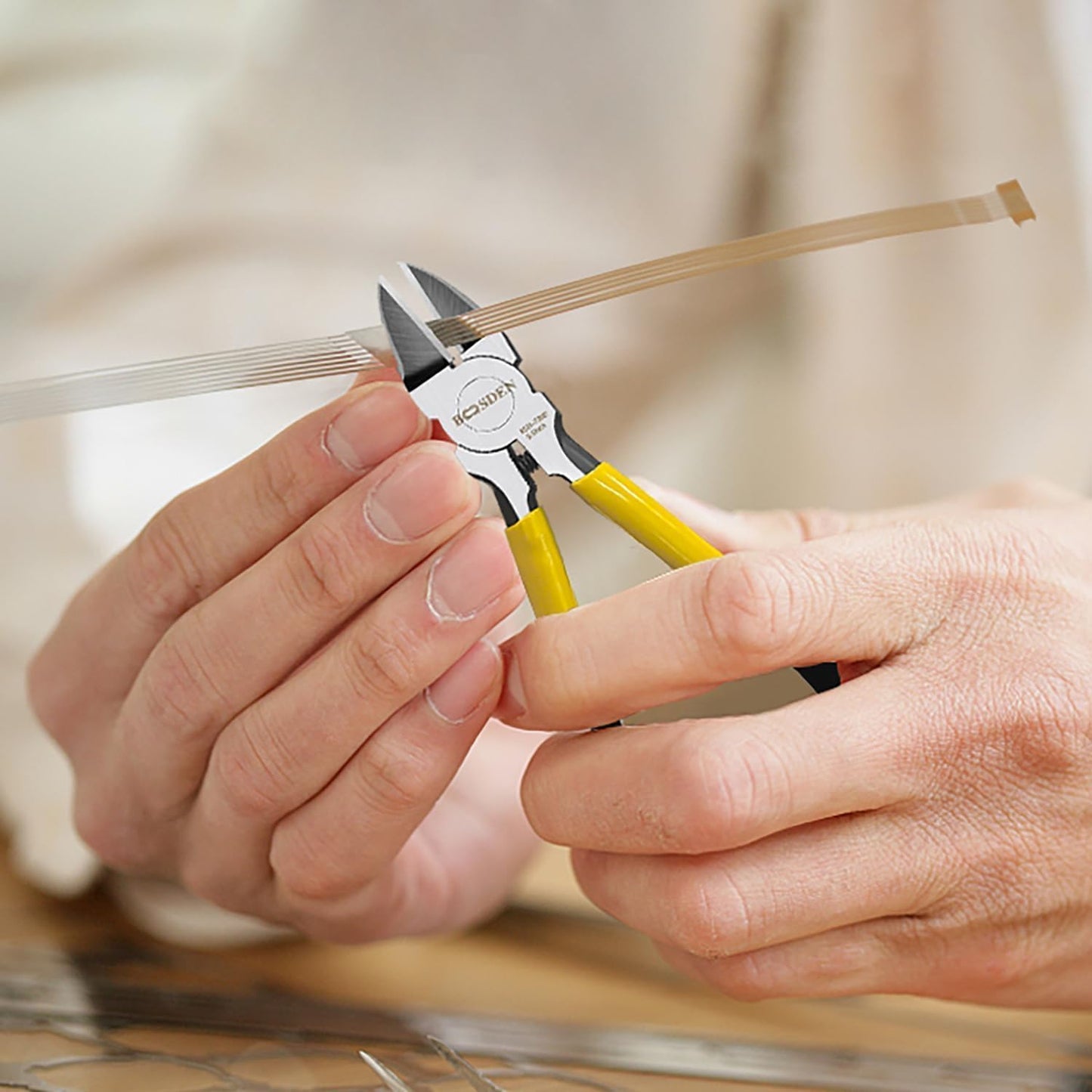 BOOSDEN Wire Cutter,6.5 inch Side Cutters,Spring Loaded Wire Cutters for Crafting,Flush Cutter,Ultra Sharp for Jewelry Making,Flush Cut Pliers,Dikes Wire Cutters,Floral Wire Cutter,Snips