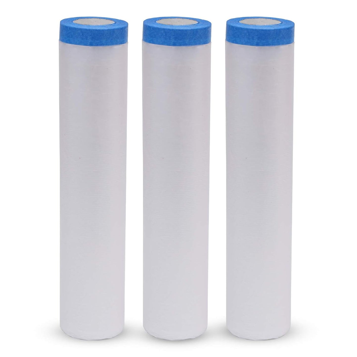 VECOPE 3-Piece Set,Pre- Masking Film Protection Covering Cloth Tape | for Automotive Covering Painting Paint Masking (8-Feet X 65-Feet)