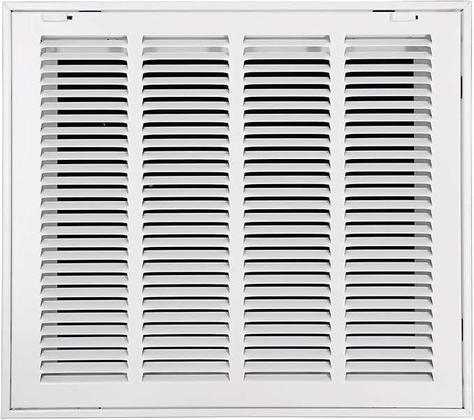 16"W x 14"H [Duct Opening Size] Steel Return Air Filter Grille - Removable Face/Door for 1 inch Filters -HVAC Vent Cover Grill - White [Outer Dimensions: 18 5/8"W X 16 5/8"H]