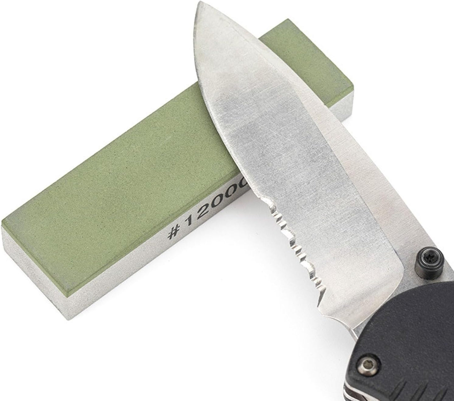 Small Travel-Portable Diamond Resin Sharpening Stone - 12000 Grit Whetstone Knife Sharpener