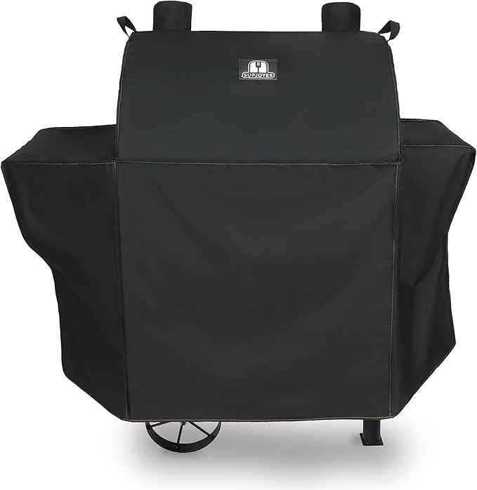SUPJOYES Grill Cover for Oklahoma Joe's Rider 900 & Rider DLX Grills, Heavy Duty Waterproof Charcoal Offset Smoker Cover, Outdoor BBQ Accessories