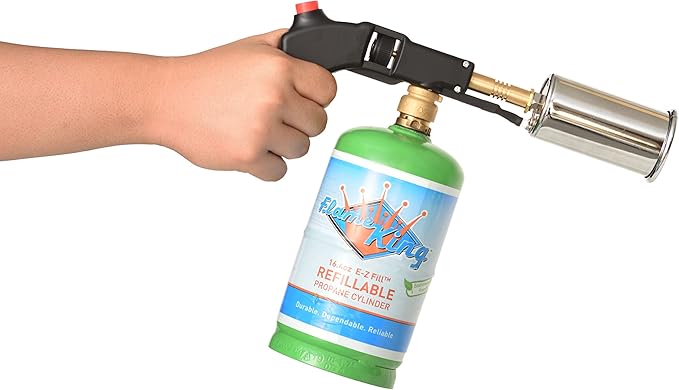 Flame King Grill Gun Propane Torch, Culinary Kitchen Torch for Sous Vide Cooking, Searing, Professional Cooking, Charcoal/Fire Starter