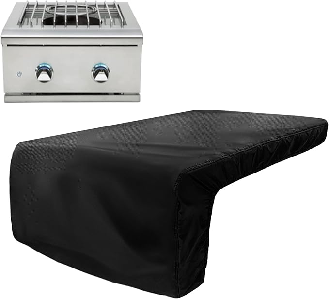 Burner Cover for 22 inch Delta Heat Power Burner Built-in Natural Gas Griddle,Heavy Duty 600D Waterproof Burner Cover with Plush Lining,Suitable 26''L x 22''W x 15''H,Black
