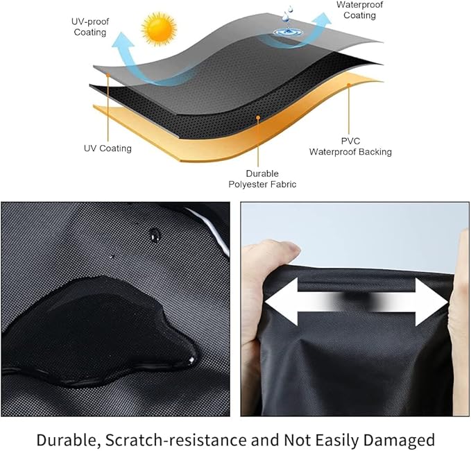 Griddle Cover for Yukon Glory Portable Grill Table, Outdoor 22 inch 17 inch Griddle Table Cover Waterproof Grill Stand Cover BBQ Grilling Cover Black - 34" L×24" W×32" H
