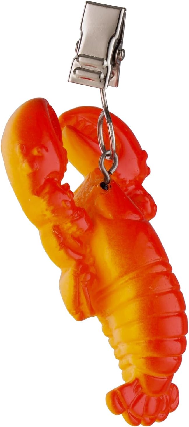 TwoFish Home Set of 4 Lobster Resin Tablecloth Weights Clips Lobster Handicraft Tablecloth Clamps Pack of 4