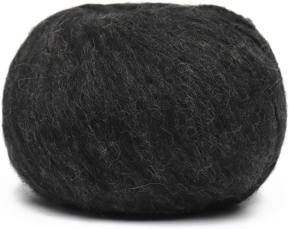 Pullu - Baby Alpaca Merino Wool Yarn Set of 3 Skeins (150 Grams) Worsted Weight - Sourced Directly from Peru - Heavenly Soft and Perfect for Knitting and Crocheting (Charcoal Gray)