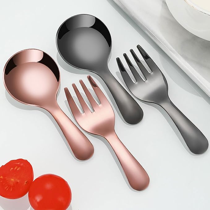 2 Pcs Portable Fork Spoon Tableware Portable Spoon and Fork Set Cutlery for Camping Picnics and Outdoor Dining Camping Dining Set