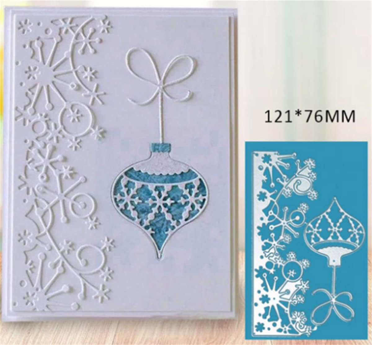 Metal Cutting Dies for Paper Card Making DIY Merry Christams Embossing Stencil Template Scrapbooking Mold Photo Album Arts Crafts Tools (Christmas Snowflake lantern-12x7.5cm)
